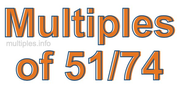 Multiples of 51/74 Multiples of 51/74