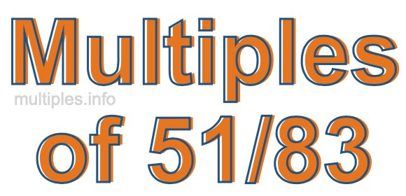 Multiples of 51/83 Multiples of 51/83