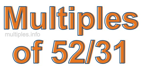 Multiples of 52/31 Multiples of 52/31