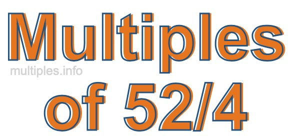 Multiples of 52/4 Multiples of 52/4