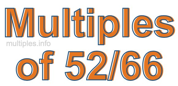 Multiples of 52/66 Multiples of 52/66