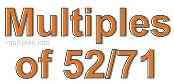 Multiples of 52/71