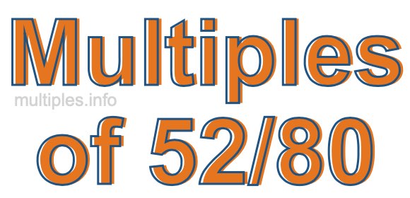 Multiples of 52/80 Multiples of 52/80
