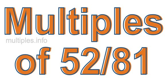 Multiples of 52/81 Multiples of 52/81