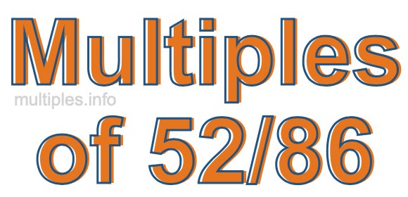 Multiples of 52/86 Multiples of 52/86