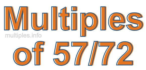 Multiples of 57/72 Multiples of 57/72