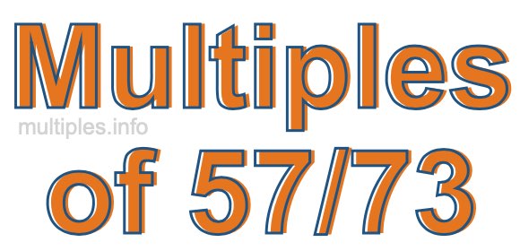 Multiples of 57/73 Multiples of 57/73