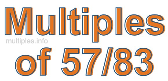 Multiples of 57/83 Multiples of 57/83