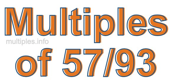 Multiples of 57/93 Multiples of 57/93