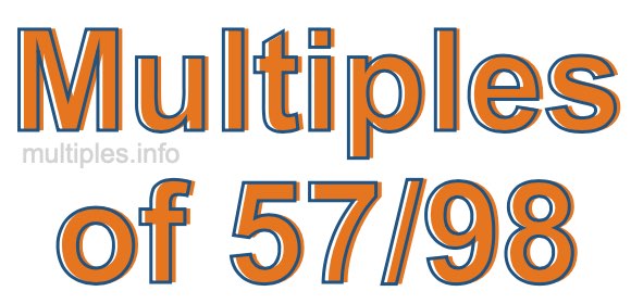 Multiples of 57/98 Multiples of 57/98