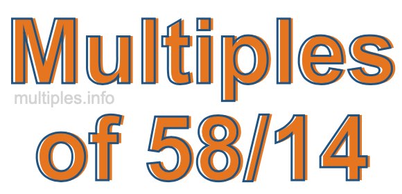 Multiples of 58/14 Multiples of 58/14