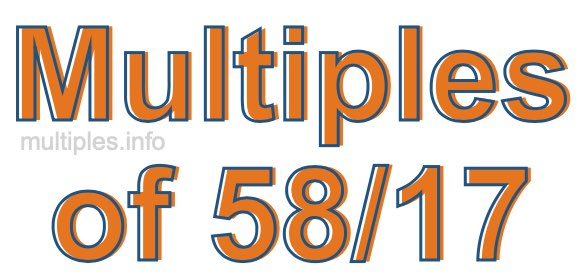 Multiples of 58/17 Multiples of 58/17