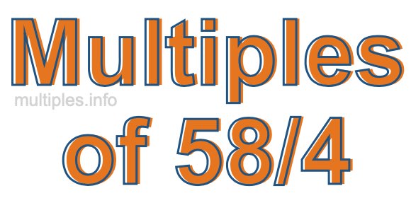Multiples of 58/4 Multiples of 58/4