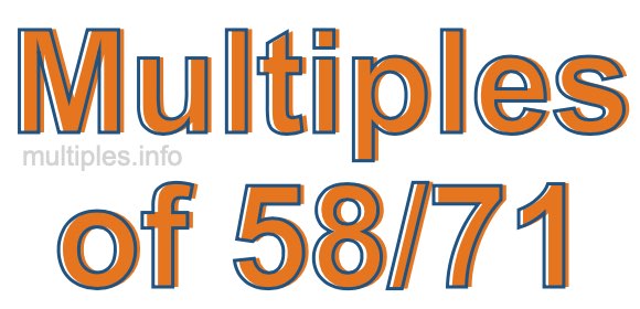 Multiples of 58/71 Multiples of 58/71