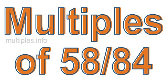Multiples of 58/84 Multiples of 58/84
