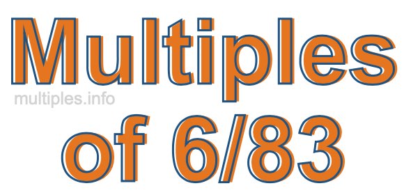 Multiples of 6/83 Multiples of 6/83