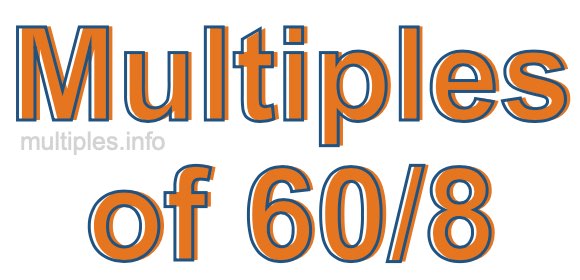 Multiples of 60/8 Multiples of 60/8