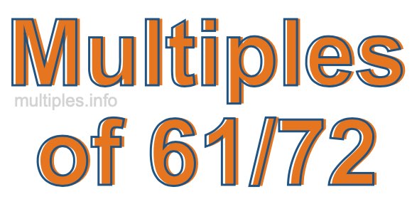 Multiples of 61/72