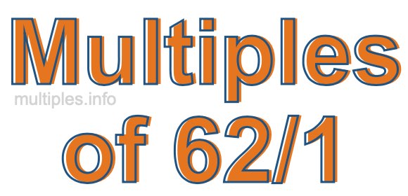 Multiples of 62/1 Multiples of 62/1