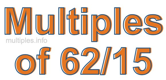 Multiples of 62/15 Multiples of 62/15