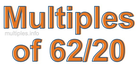 Multiples of 62/20 Multiples of 62/20