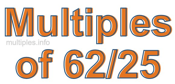 Multiples of 62/25 Multiples of 62/25