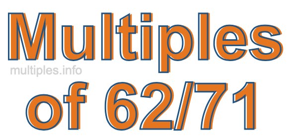 Multiples of 62/71 Multiples of 62/71