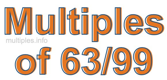Multiples of 63/99
