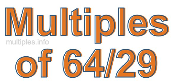 Multiples of 64/29 Multiples of 64/29