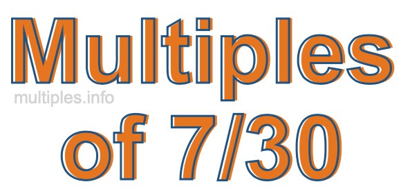 Multiples of 7/30 Multiples of 7/30