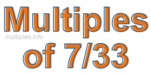 Multiples of 7/33 Multiples of 7/33