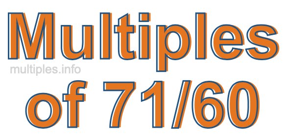 Multiples of 71/60 Multiples of 71/60