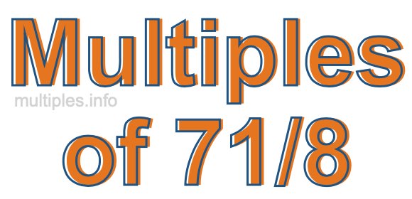 Multiples of 71/8 Multiples of 71/8