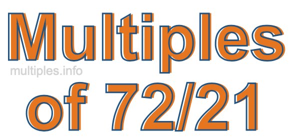 Multiples of 72/21 Multiples of 72/21