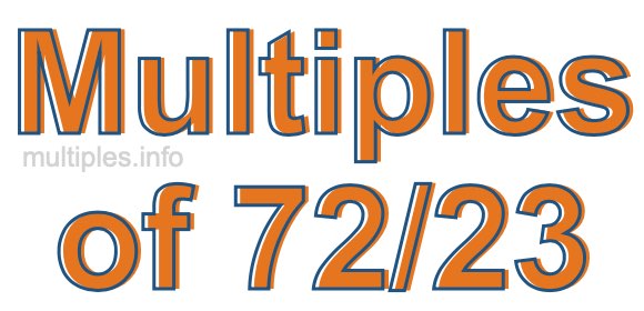 Multiples of 72/23