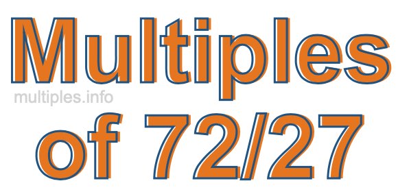 Multiples of 72/27 Multiples of 72/27