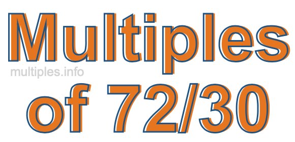 Multiples of 72/30 Multiples of 72/30