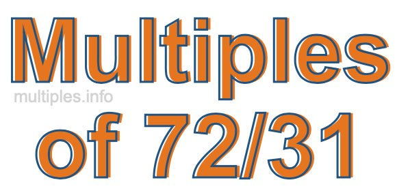 Multiples of 72/31 Multiples of 72/31