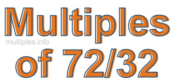 Multiples of 72/32 Multiples of 72/32