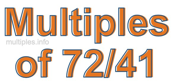 Multiples of 72/41