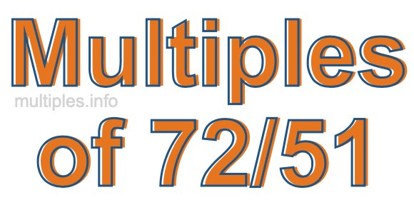 Multiples of 72/51