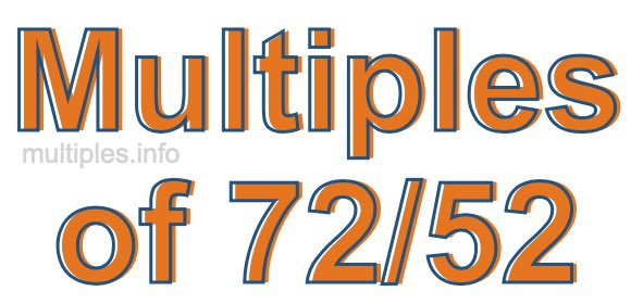 Multiples of 72/52 Multiples of 72/52