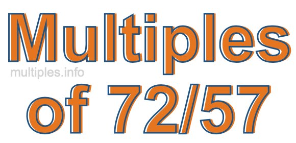 Multiples of 72/57 Multiples of 72/57