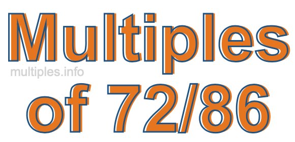 Multiples of 72/86 Multiples of 72/86