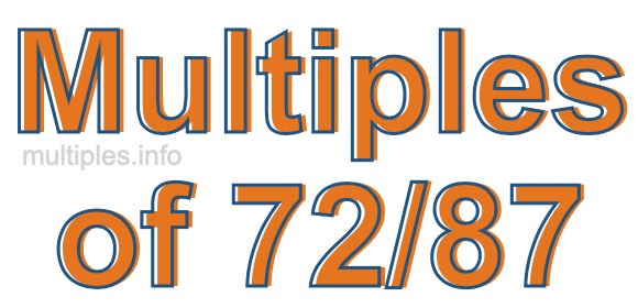 Multiples of 72/87 Multiples of 72/87