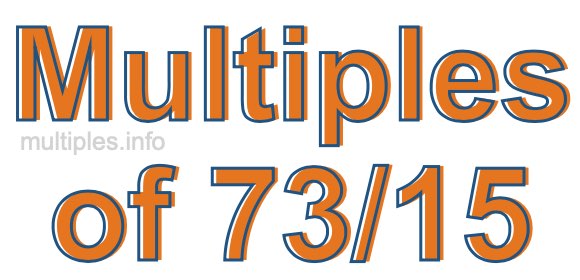 Multiples of 73/15 Multiples of 73/15