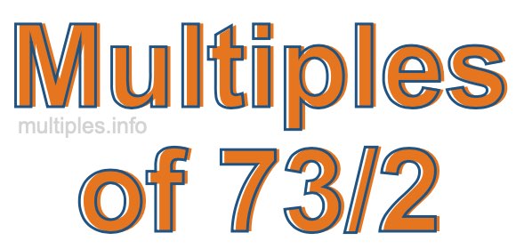 Multiples of 73/2 Multiples of 73/2