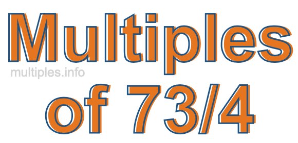 Multiples of 73/4 Multiples of 73/4