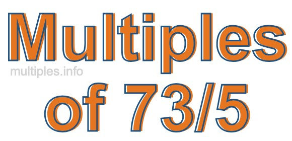 Multiples of 73/5
