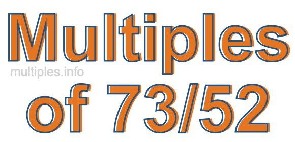 Multiples of 73/52 Multiples of 73/52